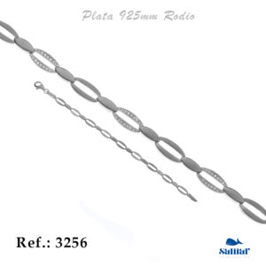 Pulsera Plata Rodio 3256